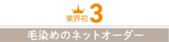 「毛染めの窓口」３つの業界初！