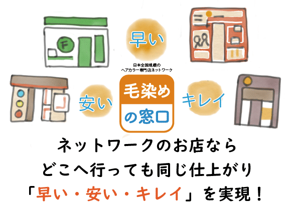 「最高品質のヘアカラー剤」と「共通のヘアカラー調合システム」