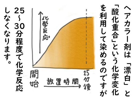 ヘアカラー剤の化学反応